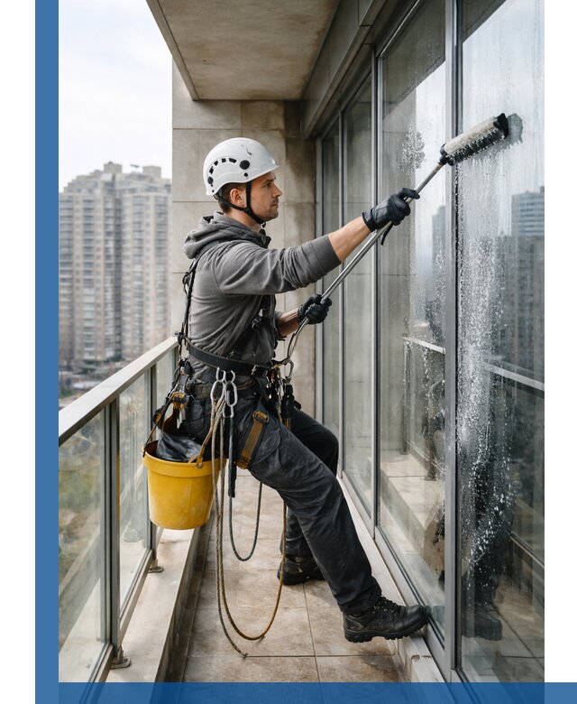 Профессиональная мойка балконного остекления в Устях-Джегуте