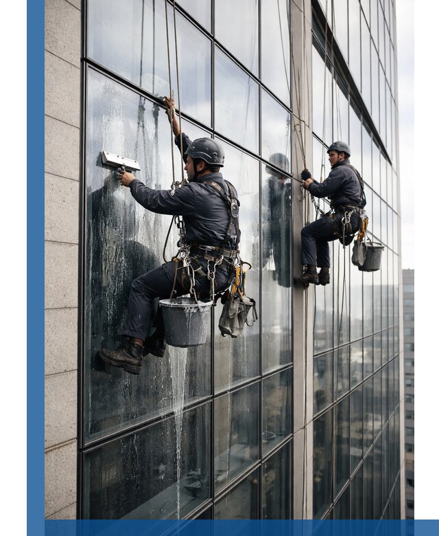 Профессиональная мойка стеклянных фасадов зданий в Устях-Джегуте