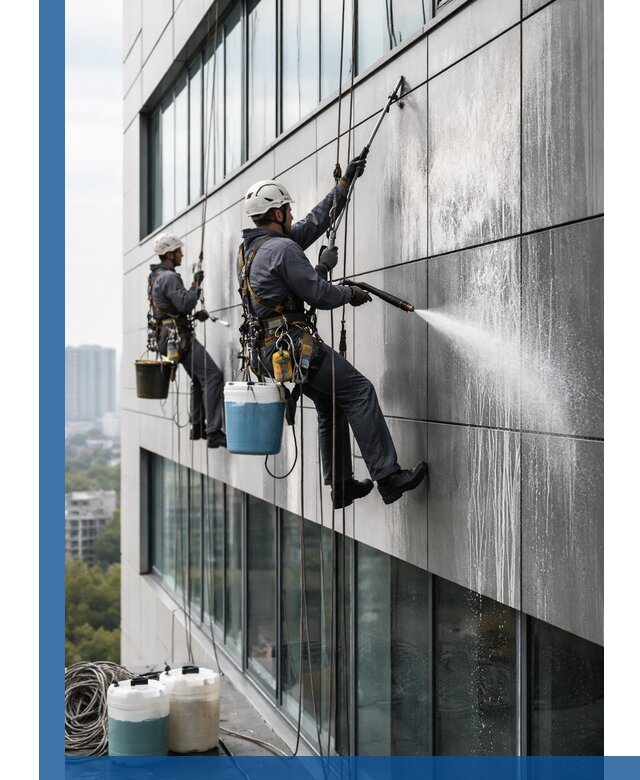 Профессиональная мойка вентилируемых фасадов в Устях-Джегуте