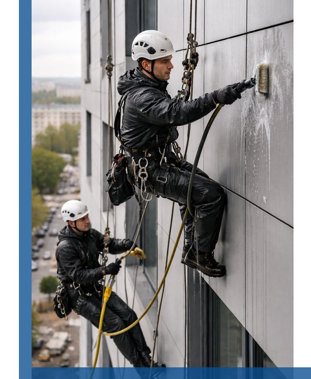 Профессиональная мойка фасада из композита в Устях-Джегуте