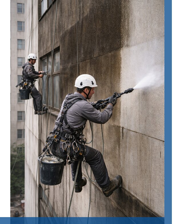 Очистка фасада от копоти в Устях-Джегуте от 253 р. | ВЫСОТНИК-Стд