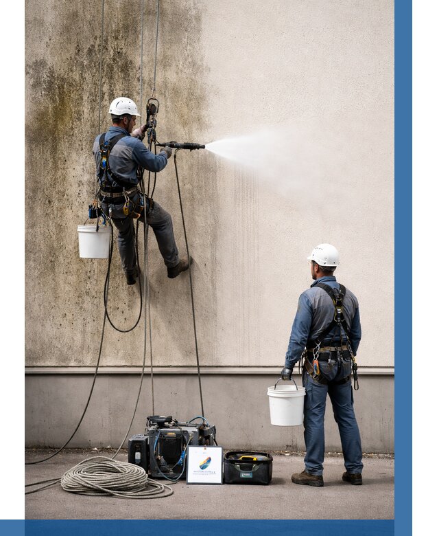 Очистка фасада от плесени в Устях-Джегуте от 304 р. | ВЫСОТНИК-Стд