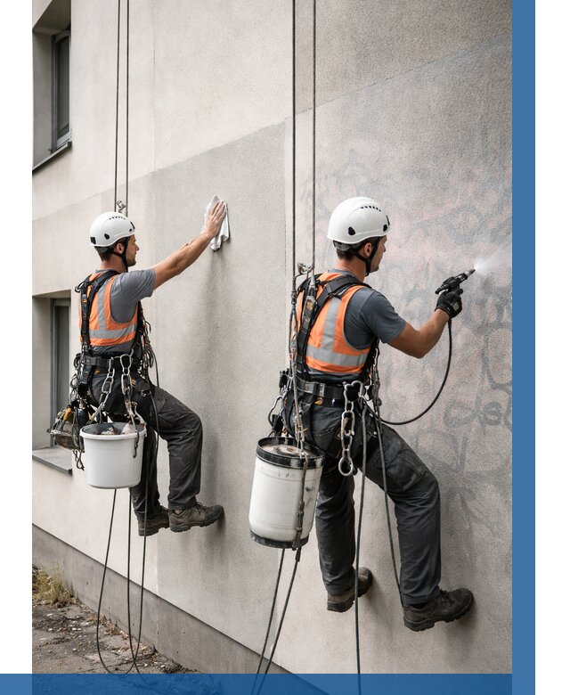 Антиграффити покрытие фасада в Устях-Джегуте от 607 р. | ВЫСОТНИК-Стд