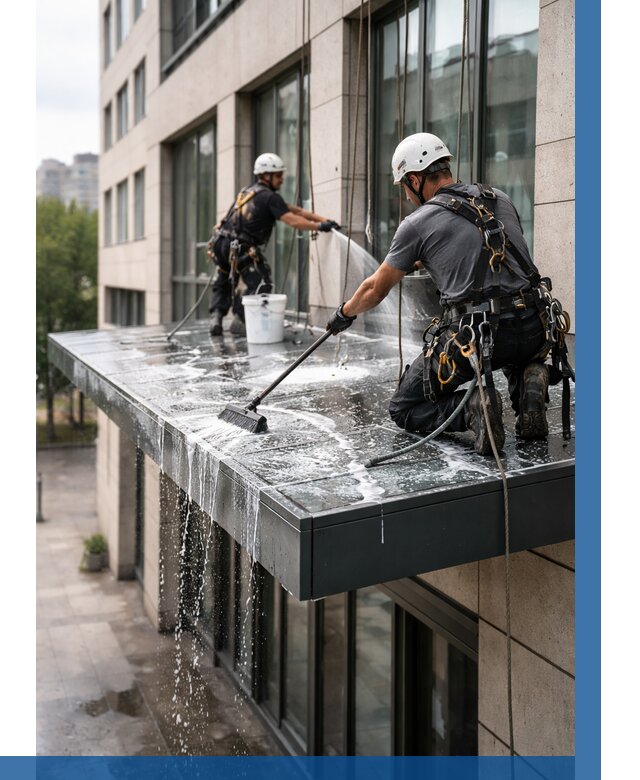 Мойка козырьков и навесов в Устях-Джегуте от 3543 р. | ВЫСОТНИК-Стд