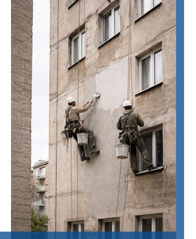 Косметический ремонт фасада в Устях-Джегуте от 1114 р. | ВЫСОТНИК-Стд