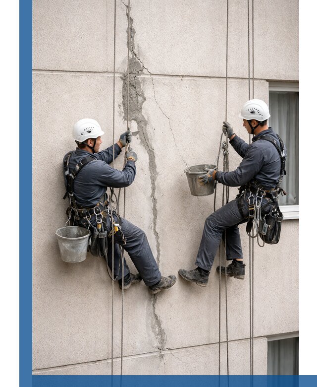 Заделка трещин на фасаде в Устях-Джегуте с гарантийным ремонтом