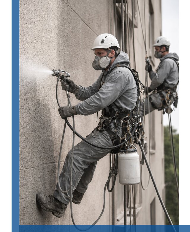 Безвоздушная покраска фасадов зданий в Устях-Джегуте профессионально