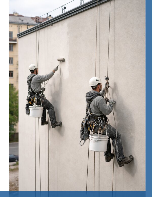 Покраска оштукатуренного фасада в Устях-Джегуте от 324 р. | ВЫСОТНИК-Стд