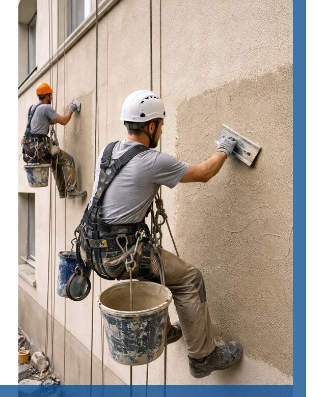 Декоративная штукатурка фасада в Устях-Джегуте от 1215 р. | ВЫСОТНИК-Стд