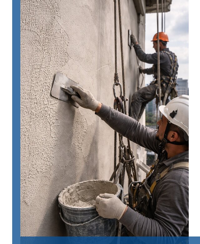 Декоративная штукатурка фасада с утеплением и защитой в Устях-Джегуте