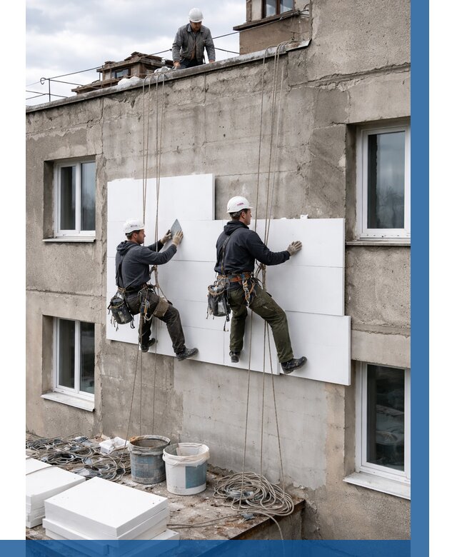 Утепление фасада пенополистиролом в Устях-Джегуте от 1822 р. | ВЫСОТНИК-Стд