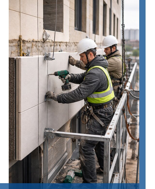 Монтаж фасадных термопанелей в Устях-Джегуте от 1518 р. | ВЫСОТНИК-Стд