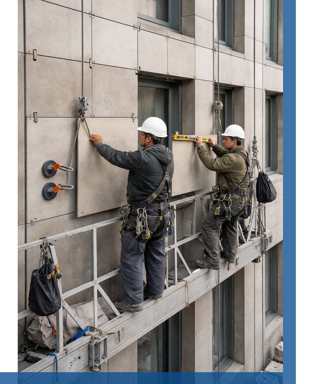 Монтаж керамогранита на фасад в Устях-Джегуте от 2531 р. | ВЫСОТНИК-Стд