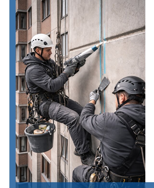 Вторичная герметизация швов фасада и кровли в Устях-Джегуте