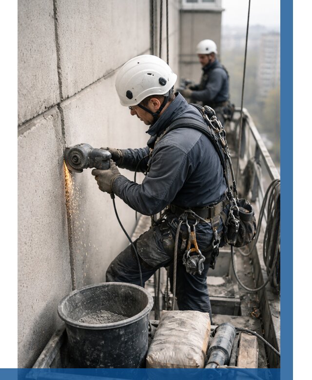 Штробление межпанельных швов в Устях-Джегуте от 1215 р. | ВЫСОТНИК-Стд