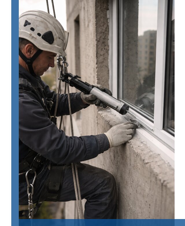 Герметизация оконных швов снаружи в Устях-Джегуте профессионально