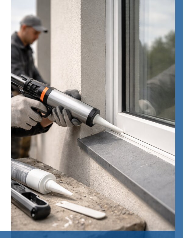 Герметизация монтажных швов окон в Устях-Джегуте от 658 р. | ВЫСОТНИК-Стд