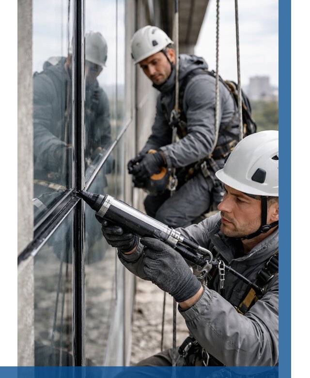 Герметизация витражных швов в Устях-Джегуте от 658 р. | ВЫСОТНИК-Стд