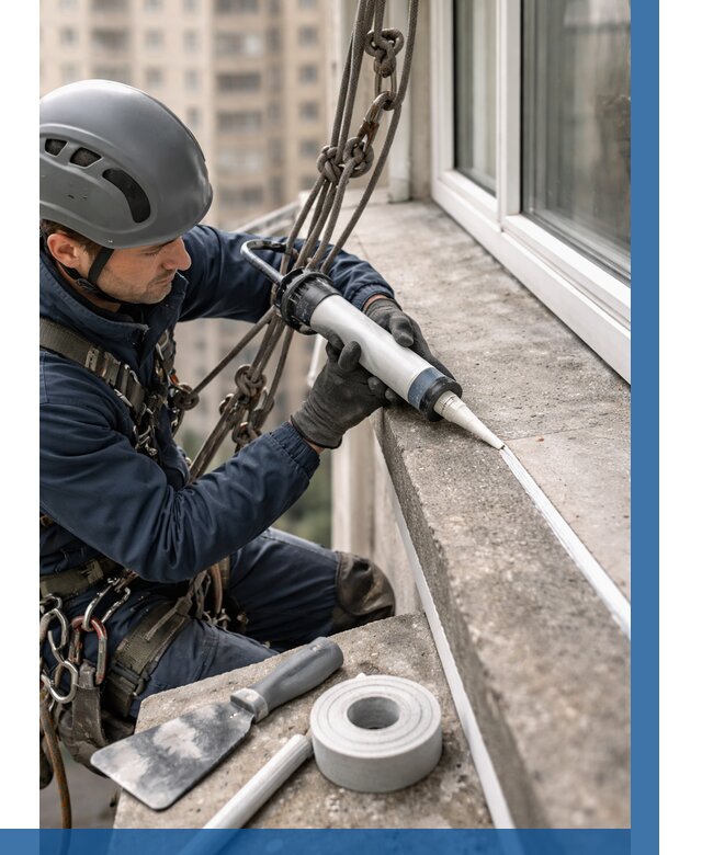 Герметизация балконного козырька в Устях-Джегуте от 4555 р. | ВЫСОТНИК-Стд