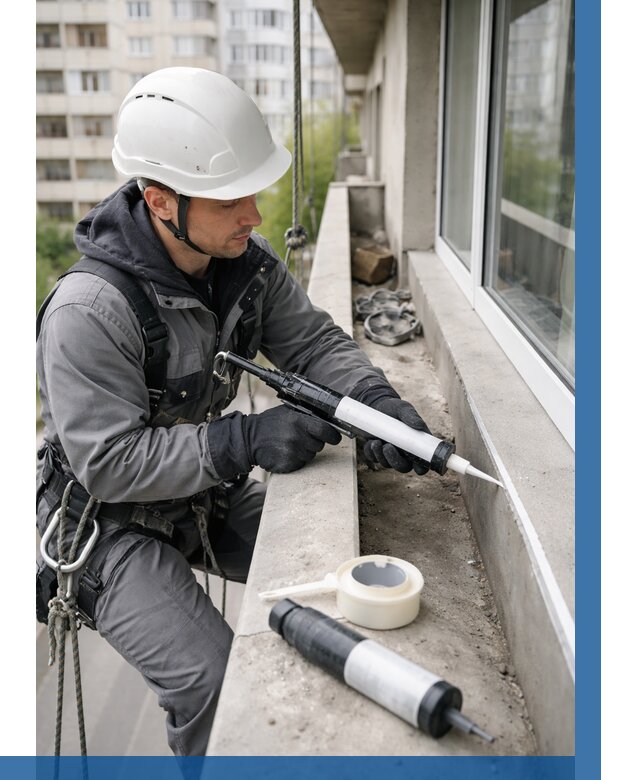 Герметизация швов лоджии в Устях-Джегуте от 4555 р. | ВЫСОТНИК-Стд