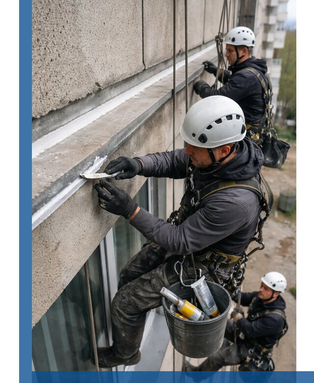 Герметизация примыкания балкона в Устях-Джегуте под ключ с гарантией