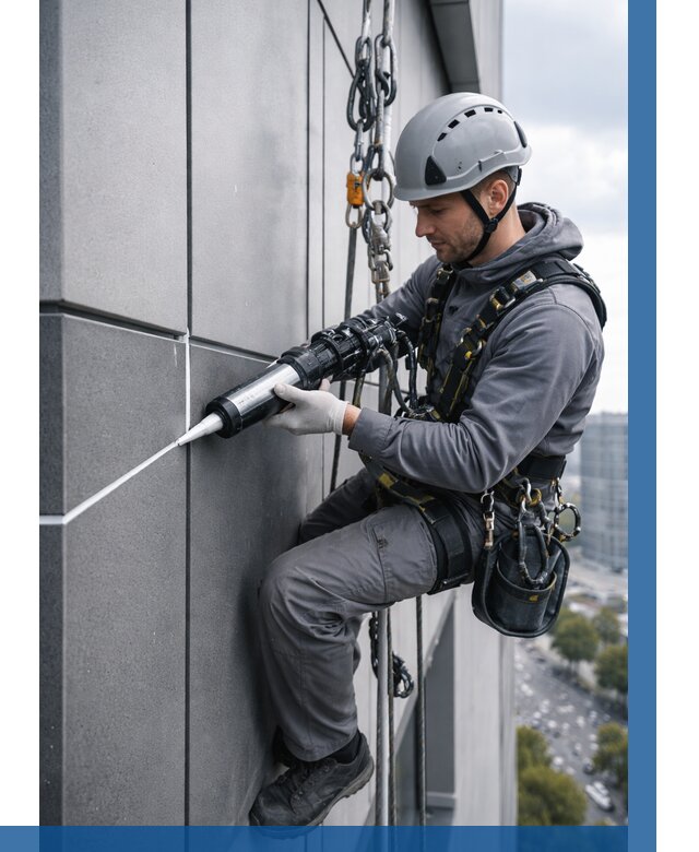 Герметизация стыков фасадных панелей в Устях-Джегуте от 6580 р.| ВЫСОТНИК-Стд