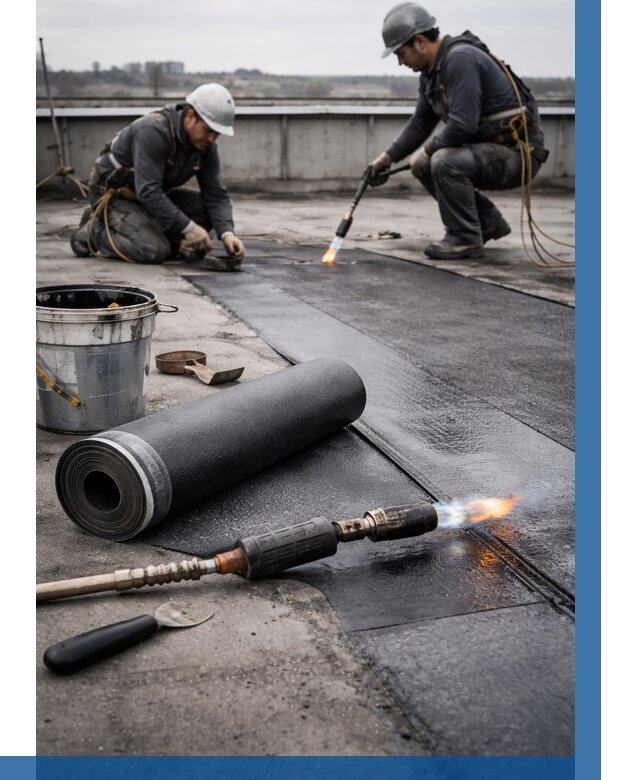 Ремонт рулонной кровли в Устях-Джегуте от 658 р. | ВЫСОТНИК-Стд