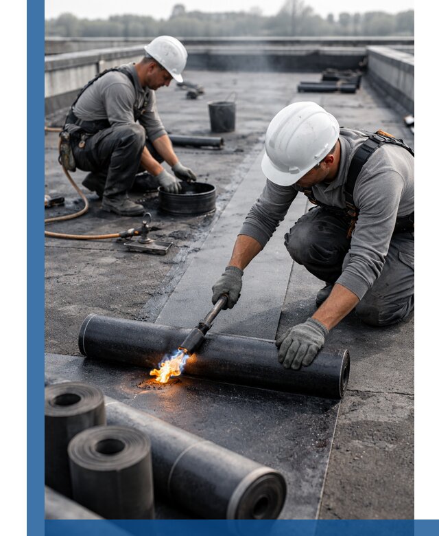 Ремонт рулонной кровли в Устях-Джегуте герметизация и восстановление