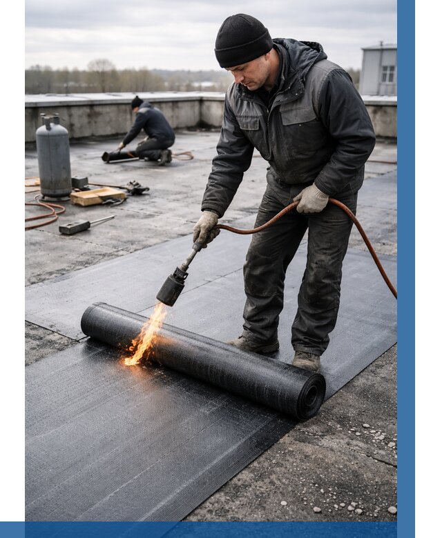 Ремонт наплавляемой кровли в Устях-Джегуте от 709 р. | ВЫСОТНИК-Стд