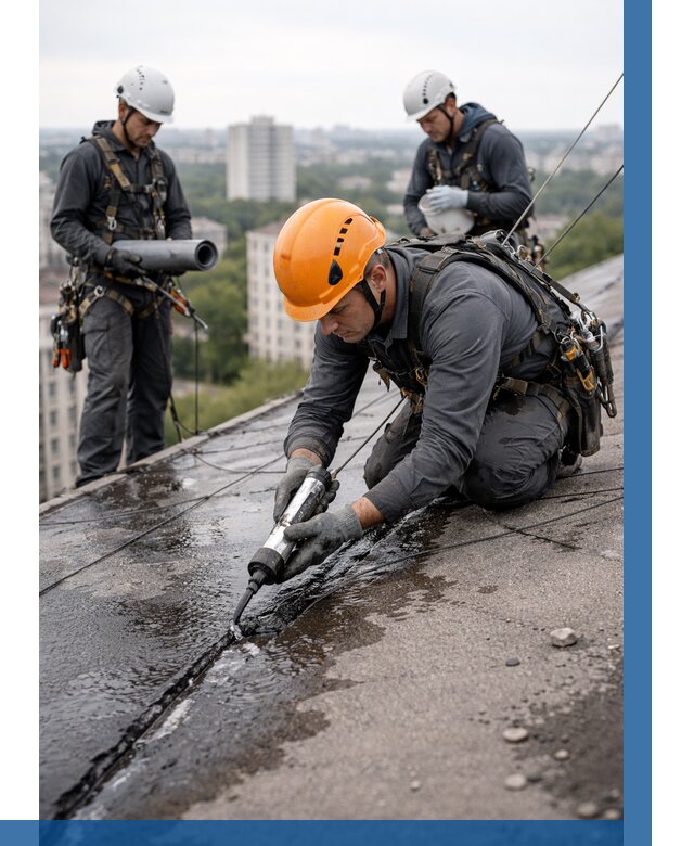 Устранение протечек кровли в Устях-Джегуте от 12148 р. | ВЫСОТНИК-Стд