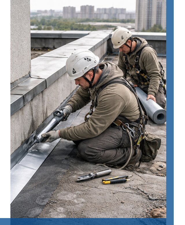 Ремонт кровельных примыканий в Устях-Джегуте от 1215 р. | ВЫСОТНИК-Стд