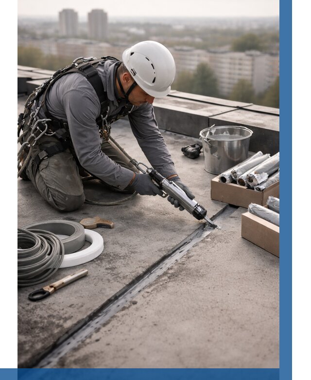 Герметизация швов кровли в Устях-Джегуте от 456 р./м2 | ВЫСОТНИК-Стд