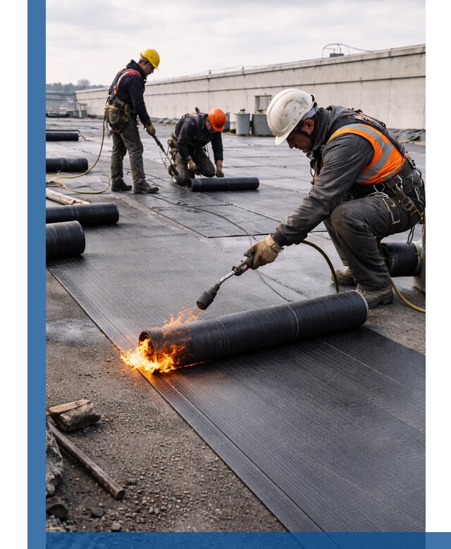 Монтаж наплавляемой кровли в Устях-Джегуте профессионально