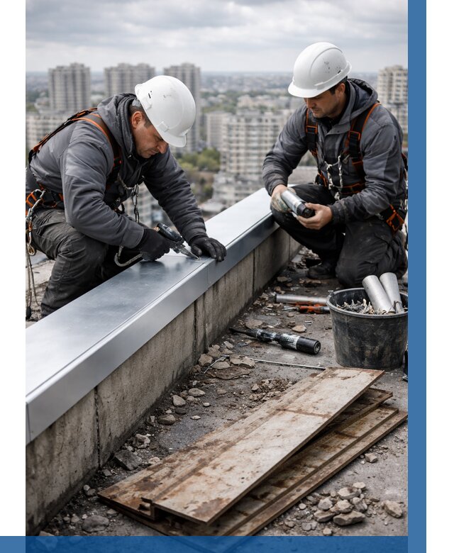 Замена парапетных крышек под ключ в Устях-Джегуте от 1215 р. | ВЫСОТНИК-Стд