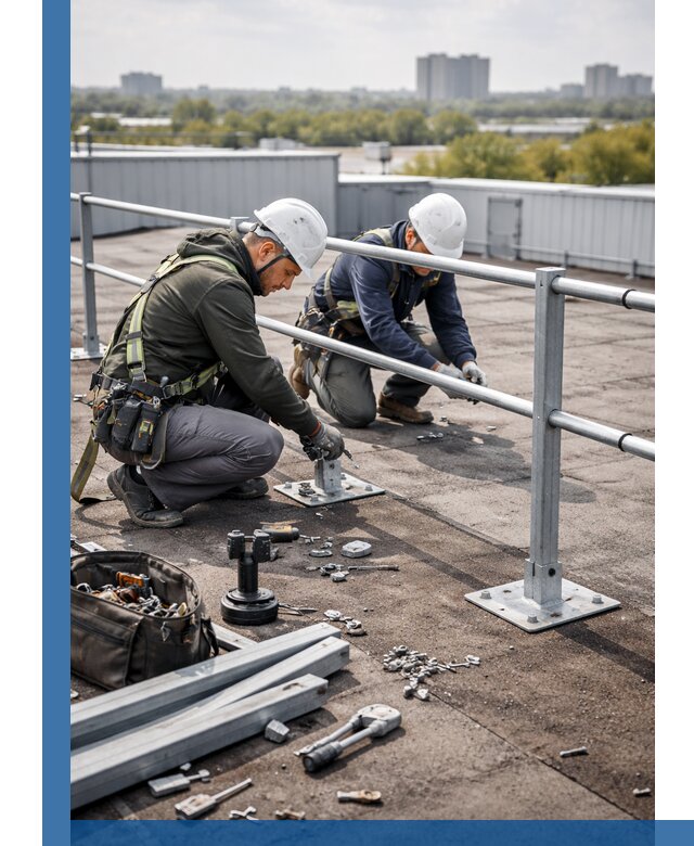 Монтаж кровельного ограждения в Устях-Джегуте под ключ с гарантией