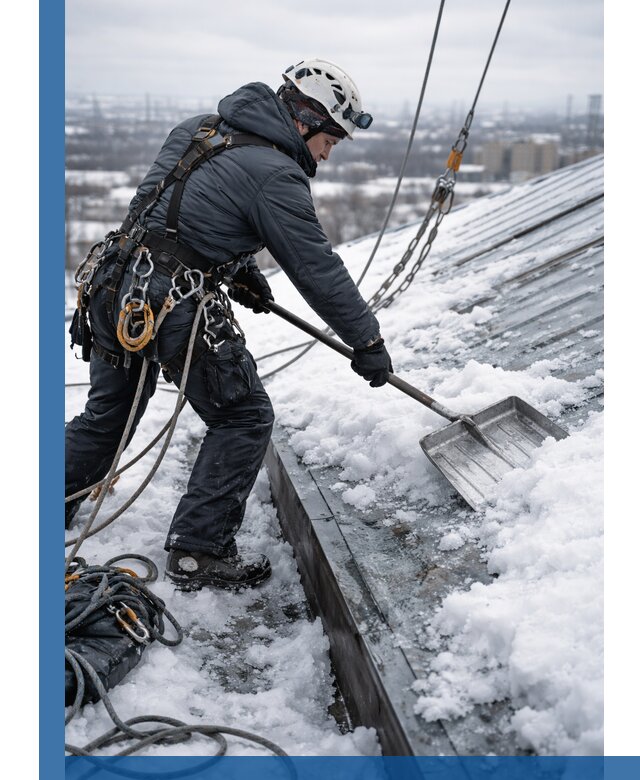 Профессиональная очистка кровли от снега и наледи в Устях-Джегуте