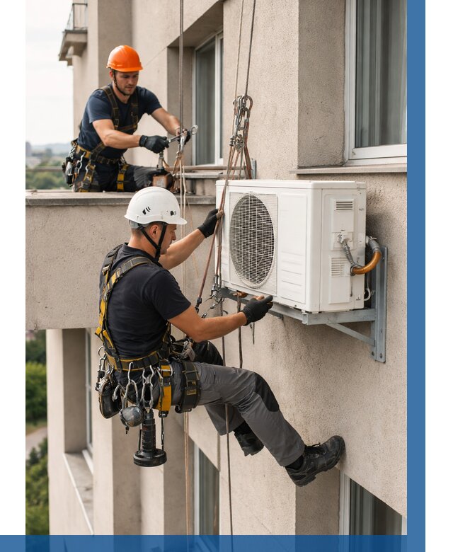 Монтаж внешнего блока кондиционера в Устях-Джегуте от 6580 р. | ВЫСОТНИК-Стд