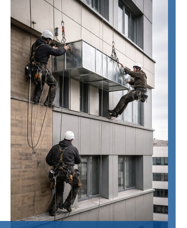 Монтаж воздуховодов на фасаде в Устях-Джегуте от 1518 р. | ВЫСОТНИК-Стд