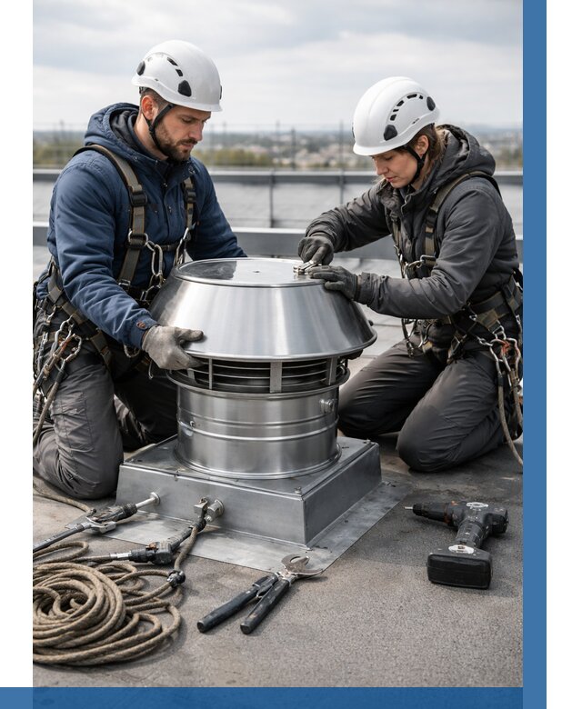 Установка дефлекторов на кровле в Устях-Джегуте от 4555 р. | ВЫСОТНИК-Стд