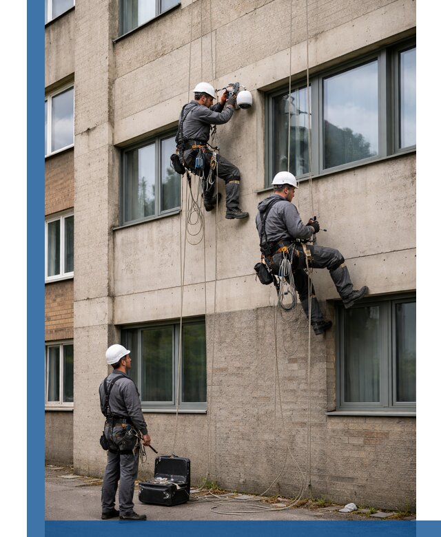 Монтаж фасадных камер видеонаблюдения в Устях-Джегуте под ключ