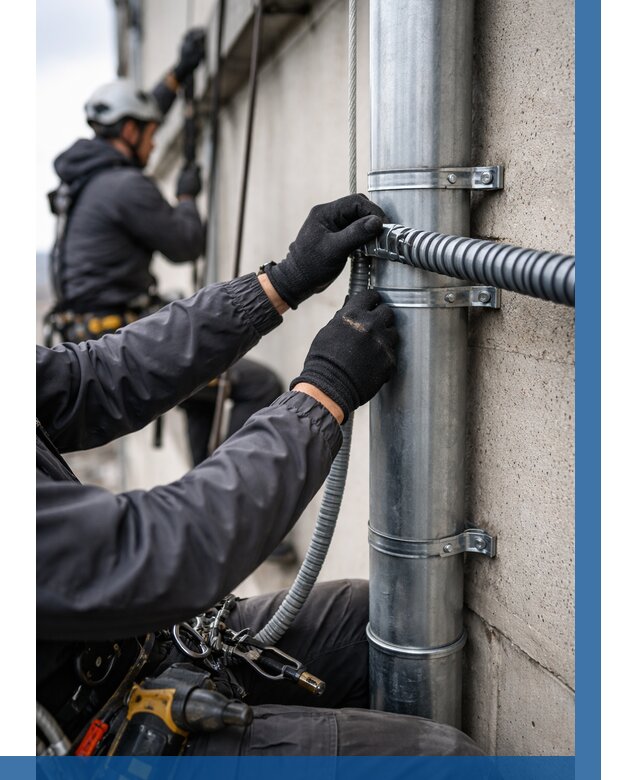 Монтаж гофры для кабеля в Устях-Джегуте от 304 р. | ВЫСОТНИК-Стд