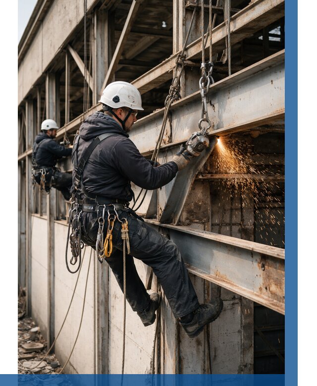 Демонтаж металлоконструкций на высоте в Устях-Джегуте от 6580р. |ВЫСОТНИК-Стд