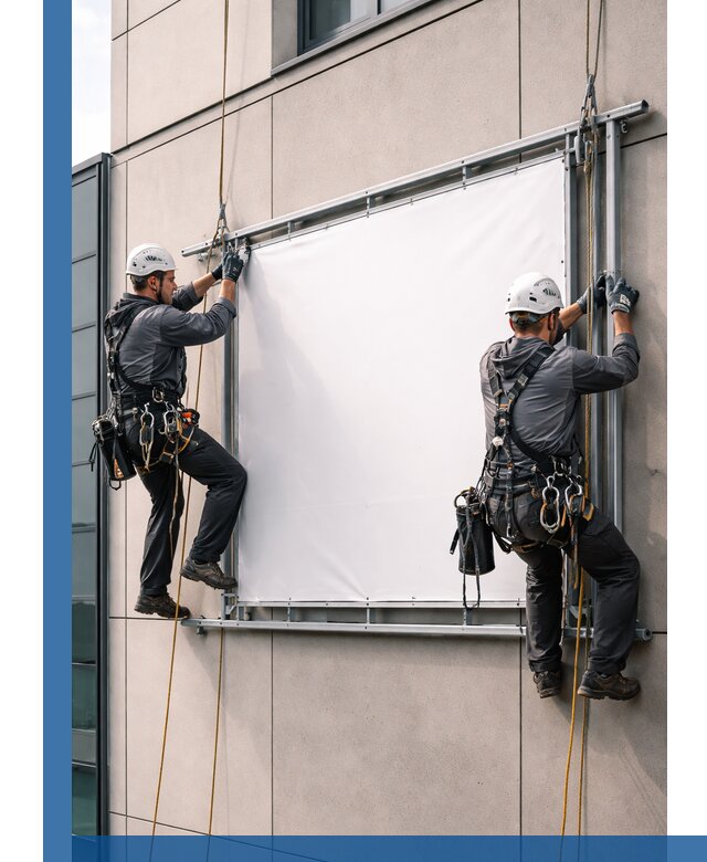 Монтаж наружной рекламной вывески в Устях-Джегуте под ключ