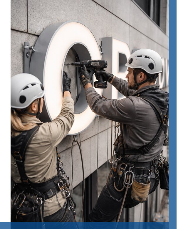 Монтаж световых букв в Устях-Джегуте от 3037 р. под ключ ВЫСОТНИК-Стд