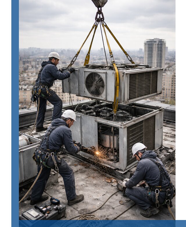 Демонтаж крышной установки в Устях-Джегуте любой сложности