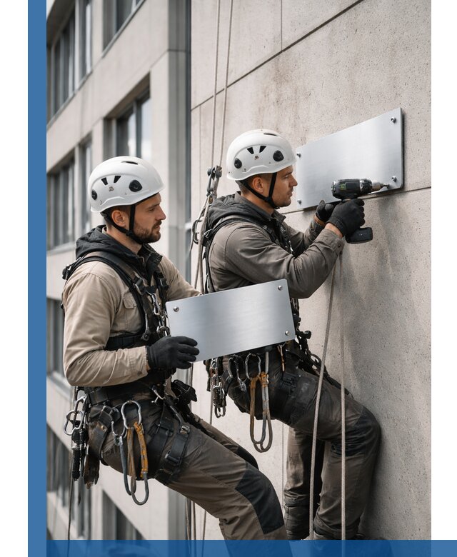 Монтаж табличек и указателей в Устях-Джегуте для зданий и сооружений