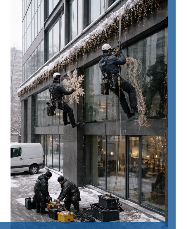 Демонтаж новогоднего оформления в Устях-Джегуте от 5568 р. | ВЫСОТНИК-Стд