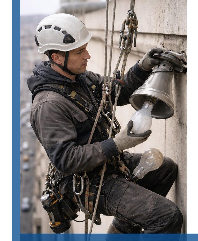 Замена ламп на высоте в Устях-Джегуте профессионально и быстро