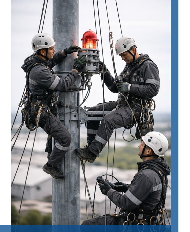 Монтаж заградительных огней в Устях-Джегуте от 8605 р. | ВЫСОТНИК-Стд