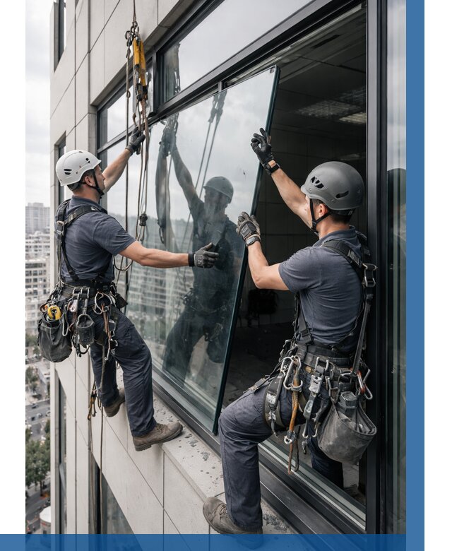 Замена стеклопакетов на высоте в Устях-Джегуте от 5568 р. | ВЫСОТНИК-Стд